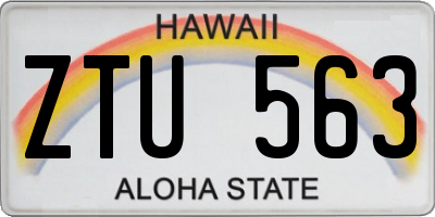 HI license plate ZTU563