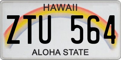 HI license plate ZTU564