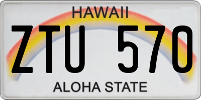 HI license plate ZTU570
