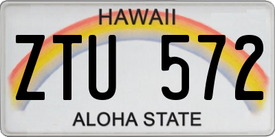 HI license plate ZTU572