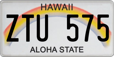 HI license plate ZTU575