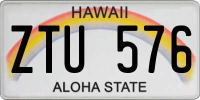 HI license plate ZTU576