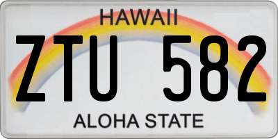 HI license plate ZTU582