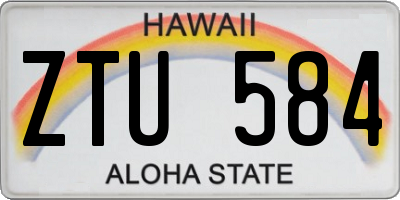 HI license plate ZTU584