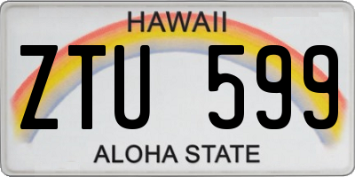 HI license plate ZTU599