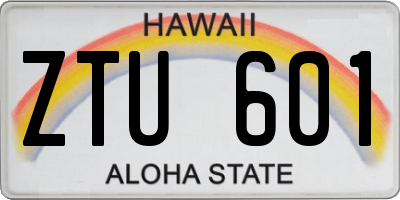 HI license plate ZTU601