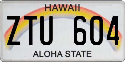 HI license plate ZTU604