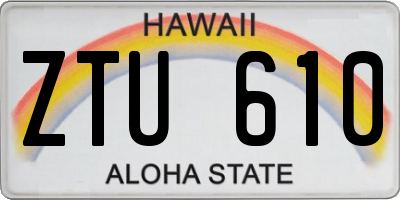 HI license plate ZTU610