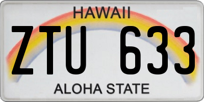 HI license plate ZTU633