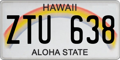 HI license plate ZTU638