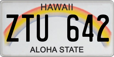 HI license plate ZTU642