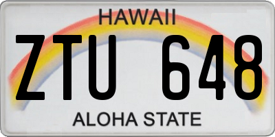 HI license plate ZTU648