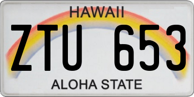HI license plate ZTU653