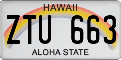 HI license plate ZTU663