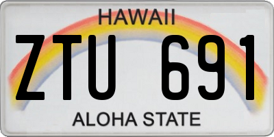 HI license plate ZTU691