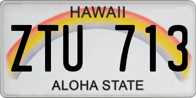 HI license plate ZTU713