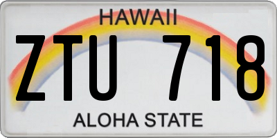 HI license plate ZTU718