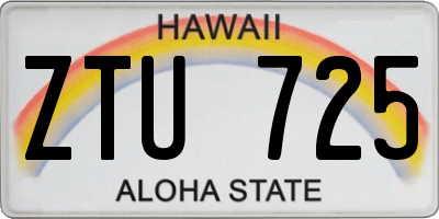 HI license plate ZTU725