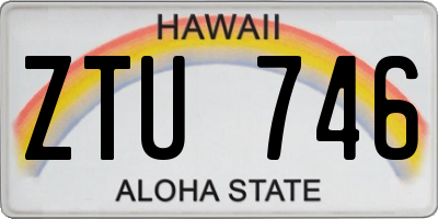 HI license plate ZTU746