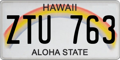 HI license plate ZTU763