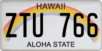 HI license plate ZTU766