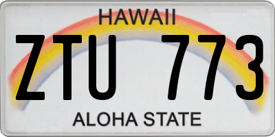 HI license plate ZTU773