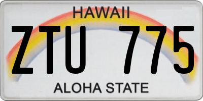 HI license plate ZTU775