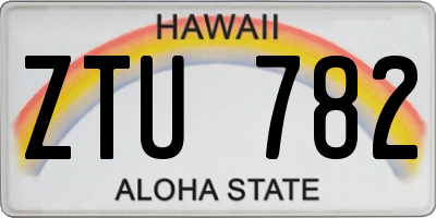 HI license plate ZTU782