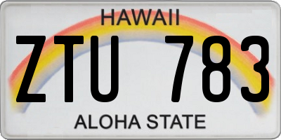 HI license plate ZTU783