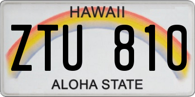 HI license plate ZTU810