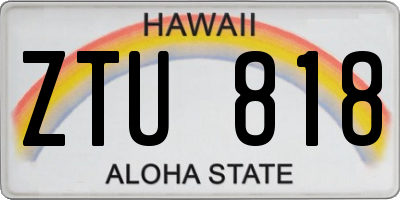 HI license plate ZTU818