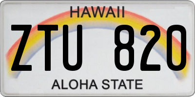 HI license plate ZTU820
