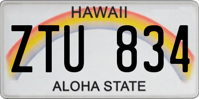 HI license plate ZTU834