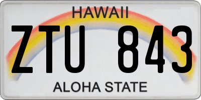 HI license plate ZTU843