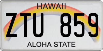 HI license plate ZTU859