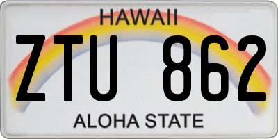 HI license plate ZTU862