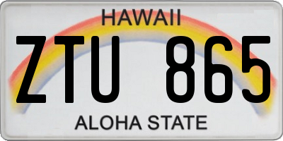 HI license plate ZTU865
