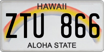HI license plate ZTU866