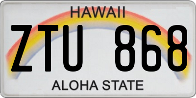 HI license plate ZTU868