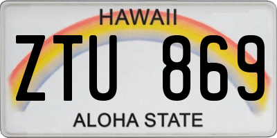 HI license plate ZTU869