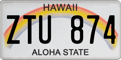 HI license plate ZTU874