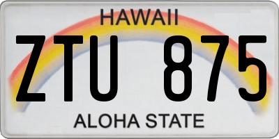 HI license plate ZTU875