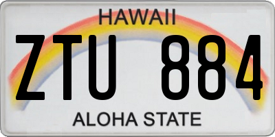 HI license plate ZTU884