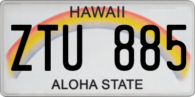 HI license plate ZTU885