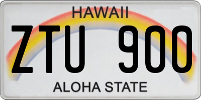 HI license plate ZTU900