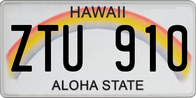 HI license plate ZTU910