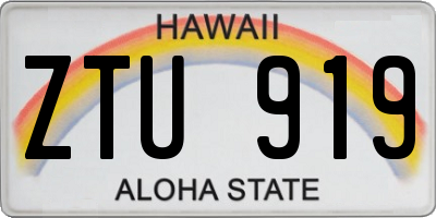 HI license plate ZTU919