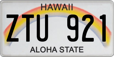 HI license plate ZTU921