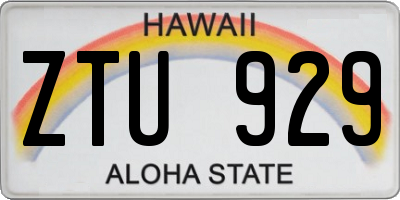 HI license plate ZTU929