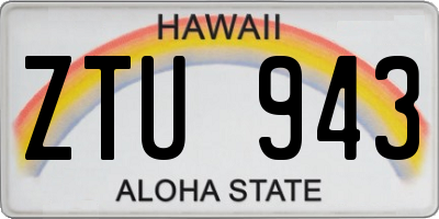 HI license plate ZTU943